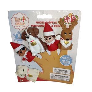 The Elf On The Shelf 5 Finger Bath Puppets Puppies Reindeer Elf Pets NEW